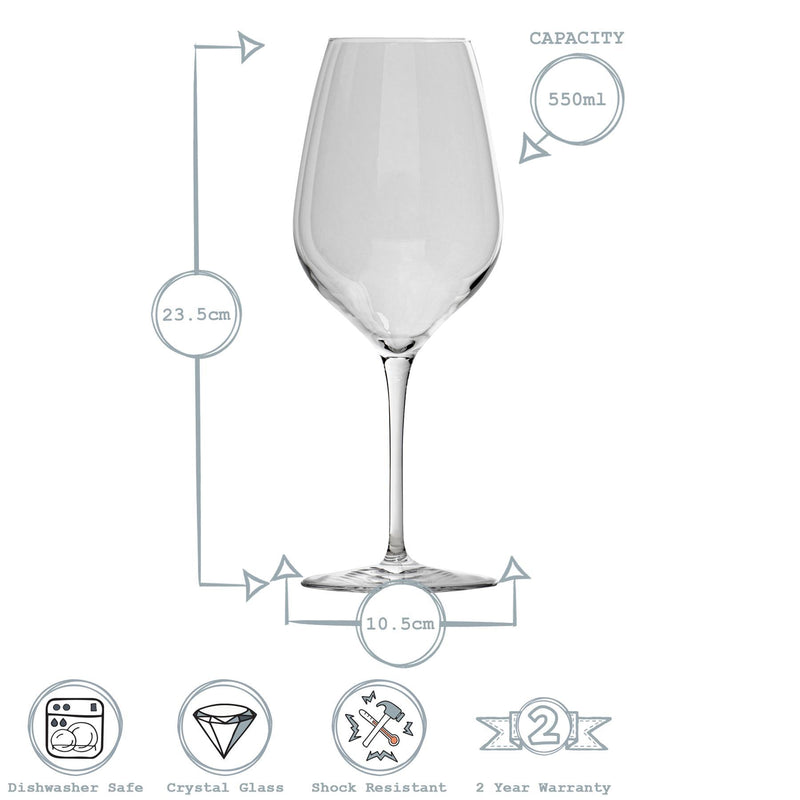 550ml Inalto Tre Sensi Wine Glasses - By Bormioli Rocco