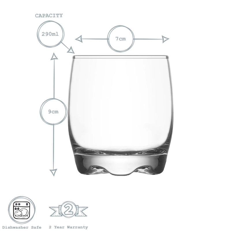 290ml Adora Whisky Glasses - Pack of 12 - By LAV