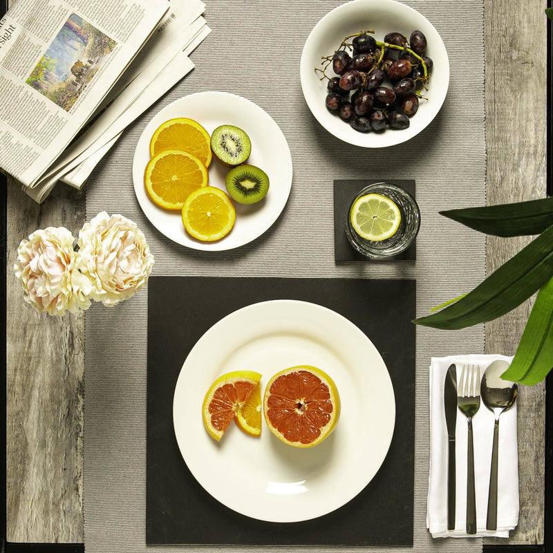 Linea Square Slate Placemats - 33cm - Pack of 12 - By Argon Tableware