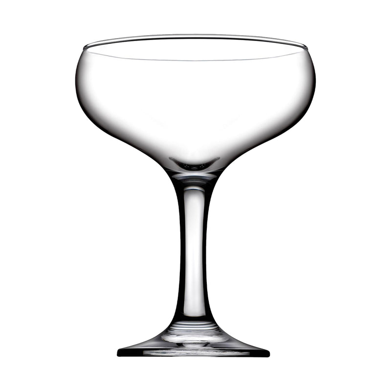 280ml Bistro Glass Champagne Saucers - Pack of Six - By Pasabahce