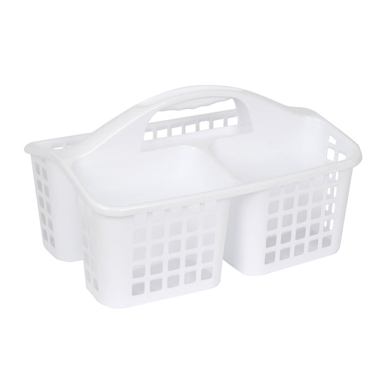 Plastic Stackable Storage Caddy - 32cm x 23cm x 18.5cm - White - By Ashley