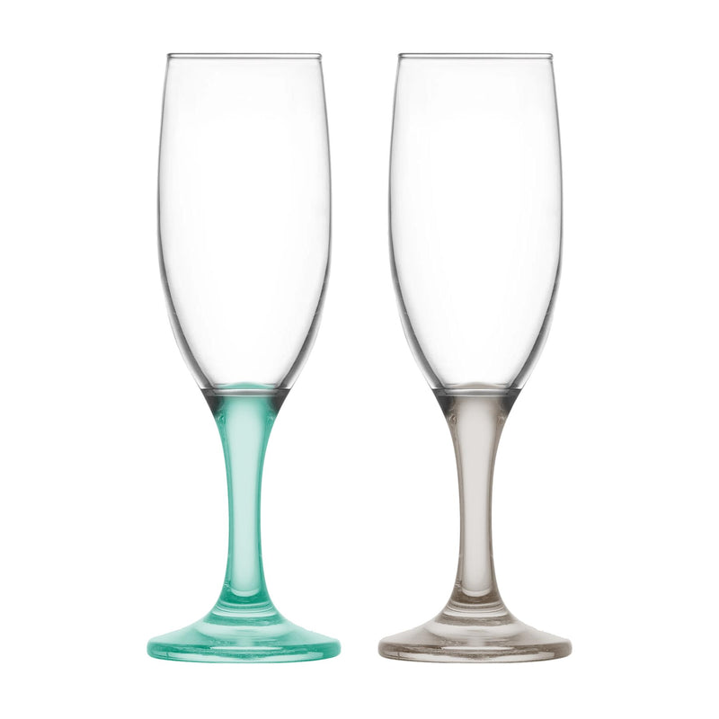 12pc Misket Stemware Set - Coloured Stem - By LAV