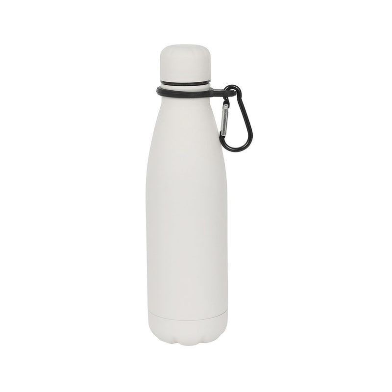 Stainless Steel Water Bottle with Carabiner Clip - 500ml