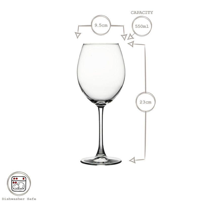 550ml Enoteca Wine Glasses - Pack of Two - By Pasabahce