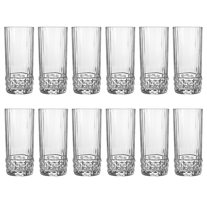 490ml America '20s Highball Glasses - Pack of 12 - By Bormioli Rocco