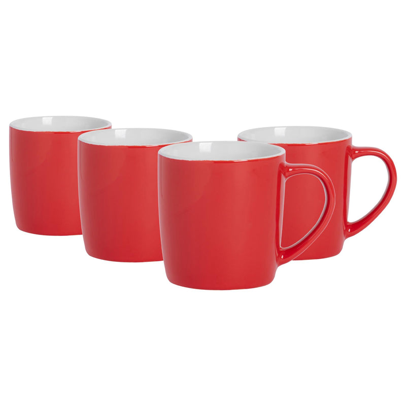 350ml Coloured Coffee Mugs - Pack of 4 - By Argon Tableware