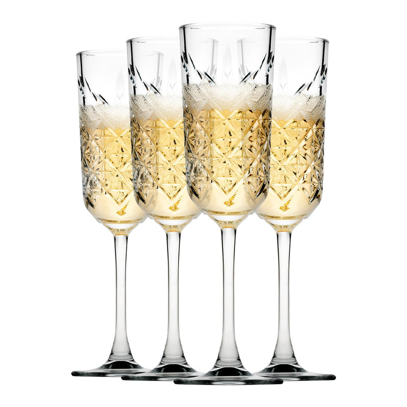 170ml Timeless Glass Champagne Flutes - By Pasabahce