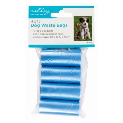 Dog Poo Bags - Blue - By Ashley