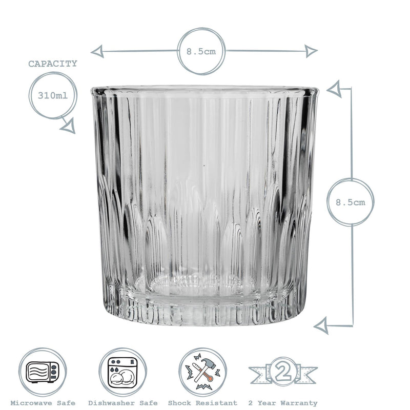 310ml Manhattan Whisky Glasses - Pack of 12 - By Duralex