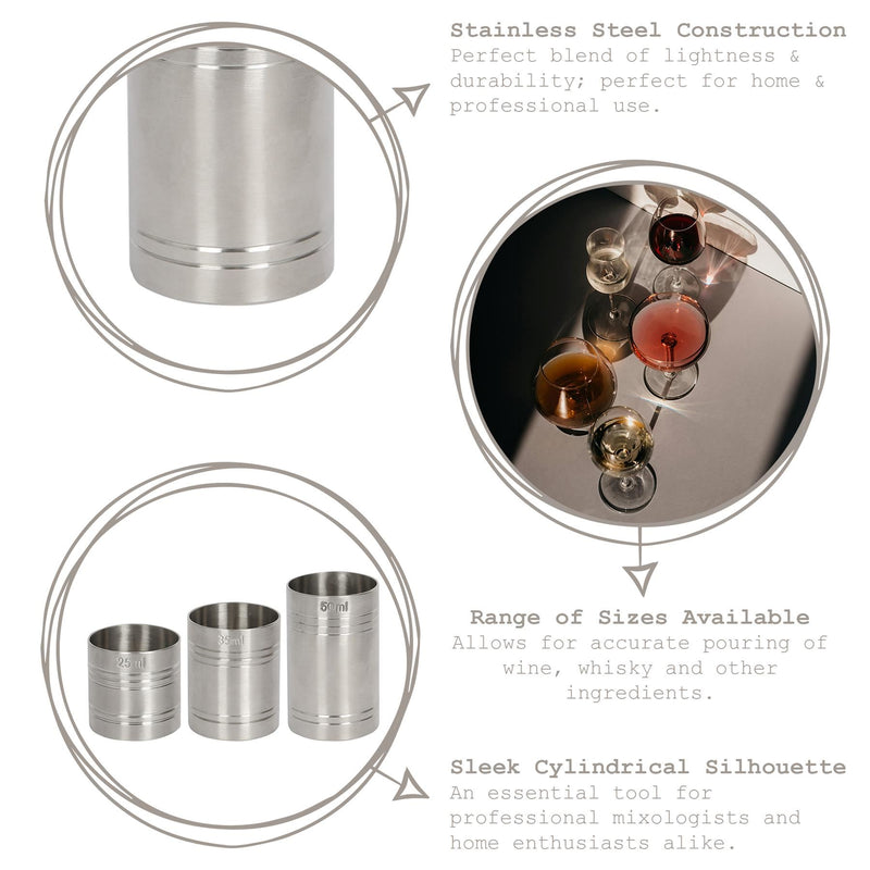 Stainless Steel Thimble Measure - By Rink Drink