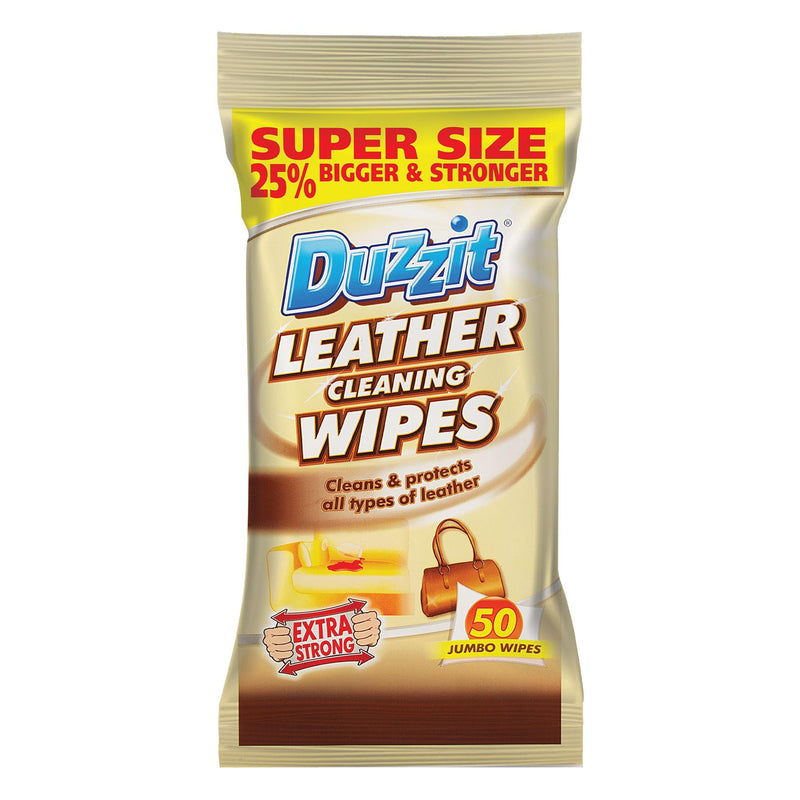 Leather Cleaning Wipes - Pack of 50 - By Duzzit