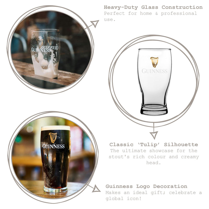 Guinness Pint Glass - 568ml (20oz) - By Arc