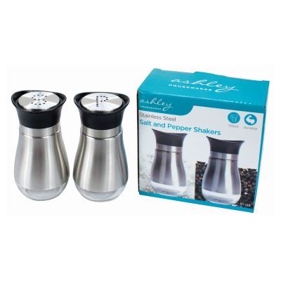 Stainless Steel Salt & Pepper Shaker Set - Silver - By Ashley