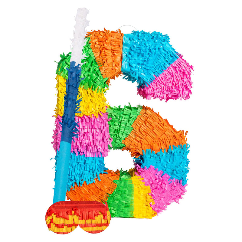 Number 6 Pinata Party Set - By Fax Potato