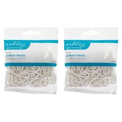 Plastic Curtain Hooks - White - By Ashley