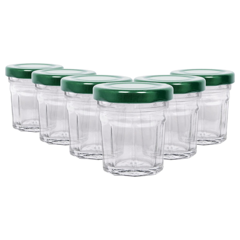 30ml Glass Jam Jars with Lids - Pack of 6 - By Argon Tableware