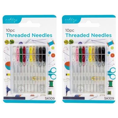 Threaded Sewing Needles - Multicoloured - By Ashley