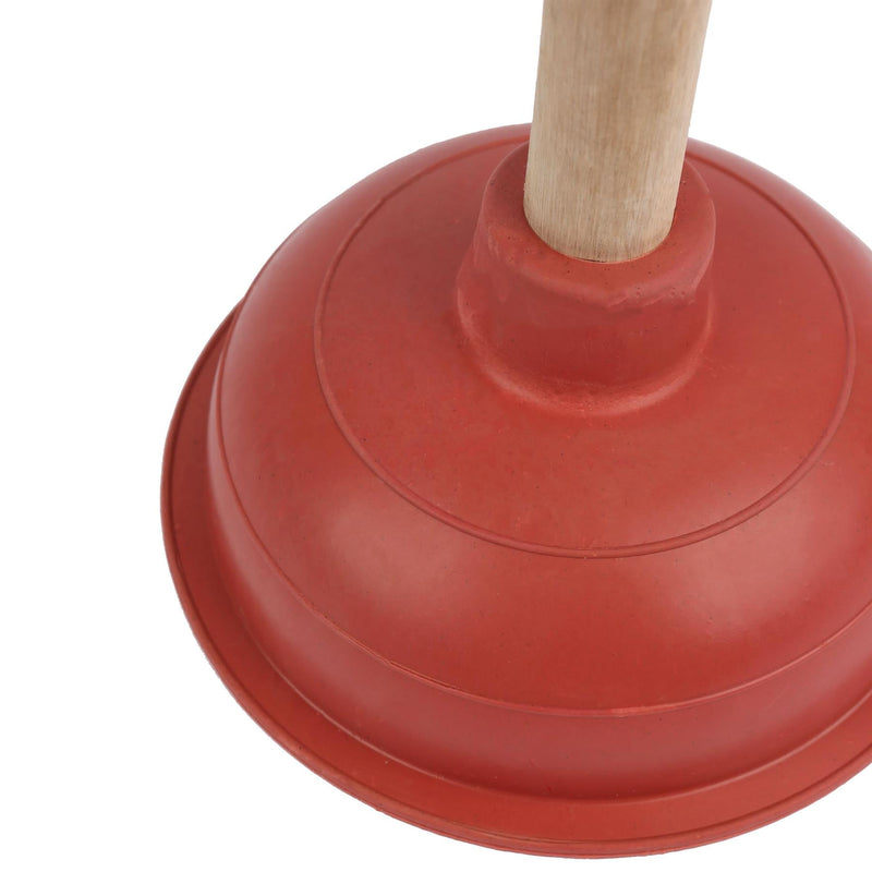 Rubber Sink Plunger with Wooden Handle - By Ultra Clean