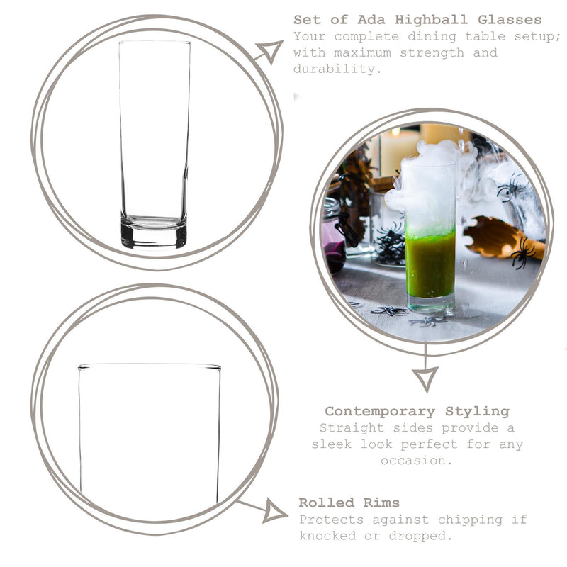 315ml Ada Highball Glasses - By Lav