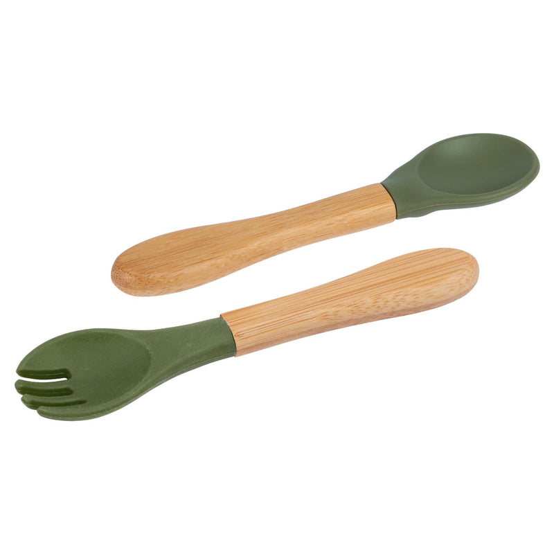 2pc Bamboo Baby Weaning Fork & Spoon Set - By Tiny Dining