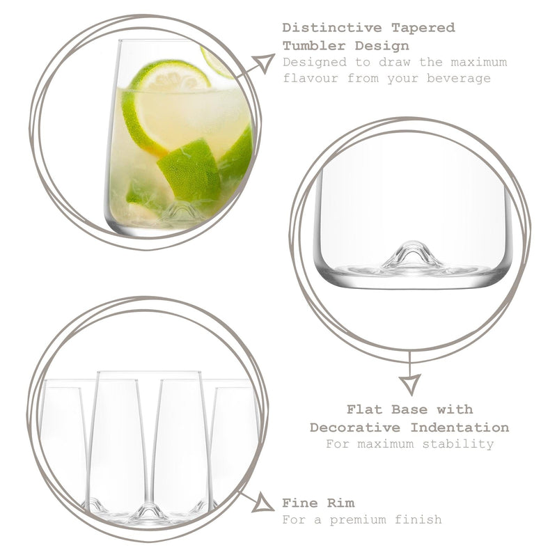 590ml Terra Highball Glasses - By Lav