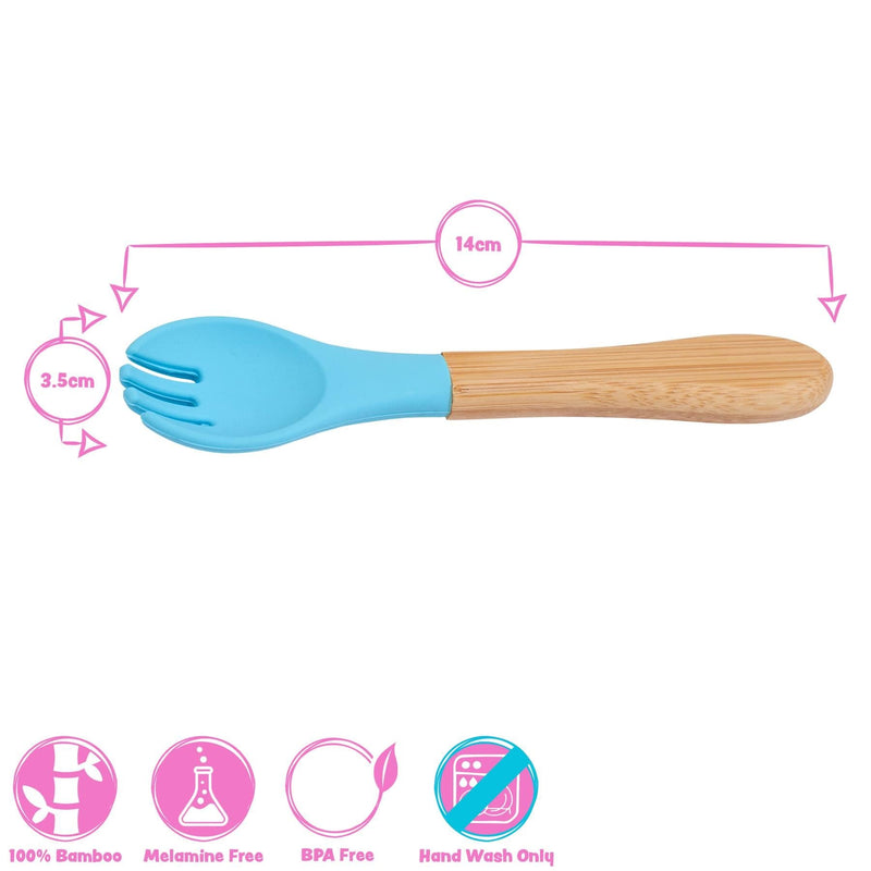 2pc Bamboo Baby Weaning Fork & Spoon Set - By Tiny Dining