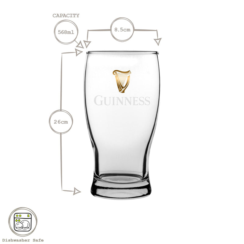 Guinness Pint Glass - 568ml (20oz) - By Arc