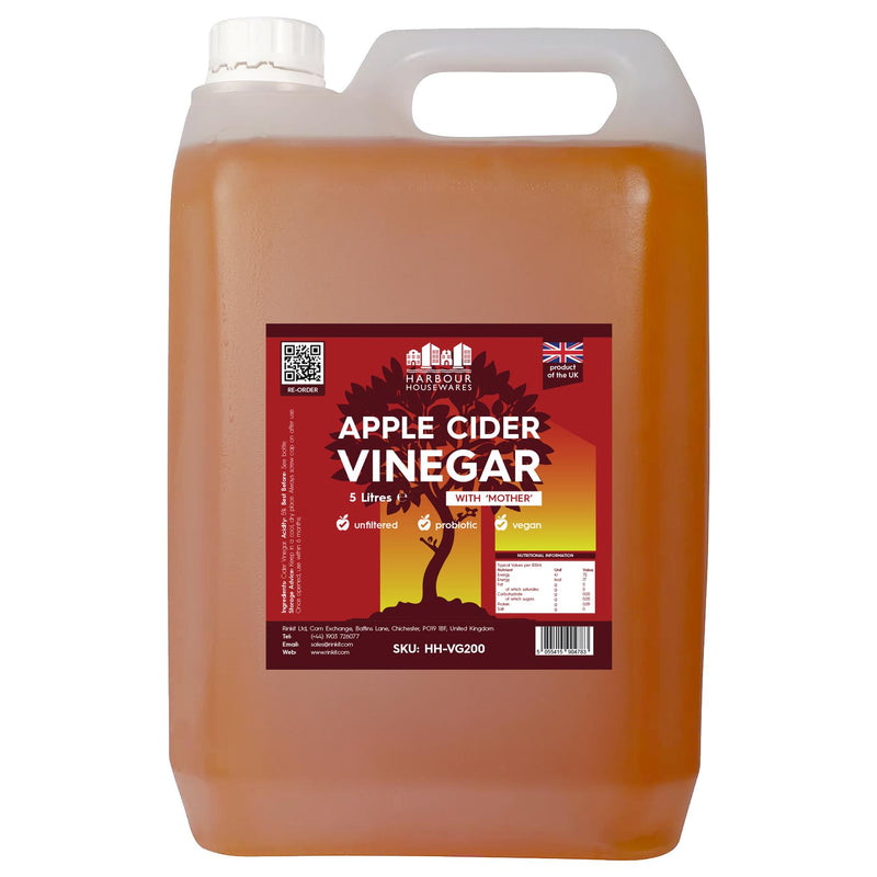 Apple Cider Vinegar with The Mother - 5L - By Harbour Housewares