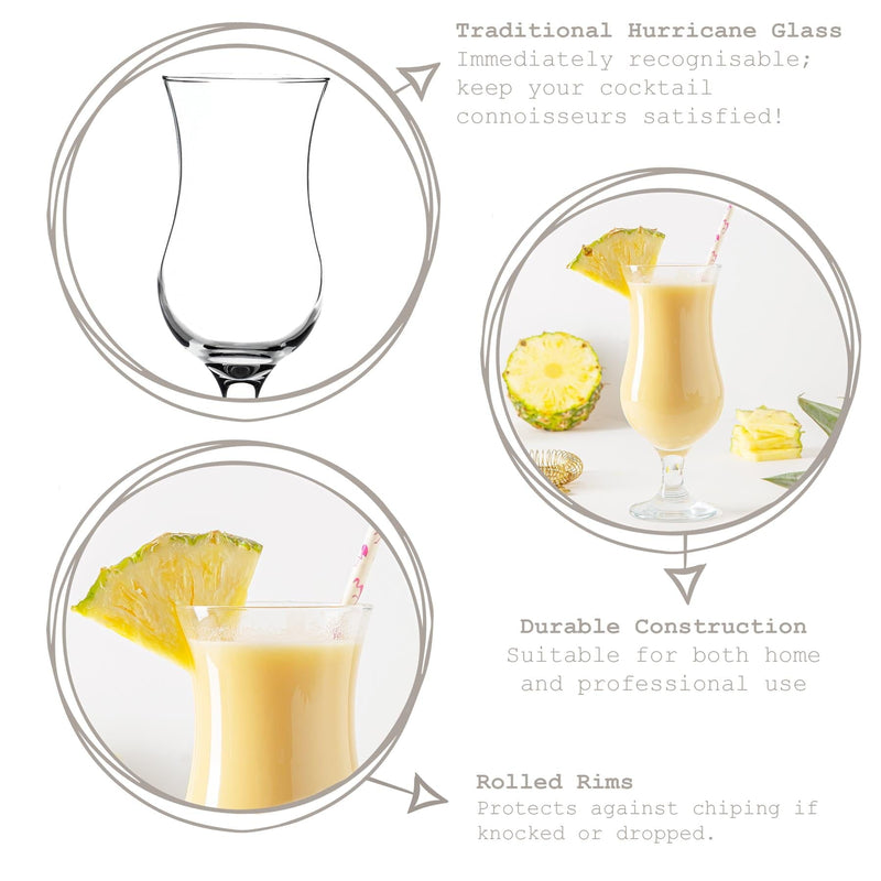 390ml Fiesta Pina Colada Glasses - Pack of 12 - By LAV