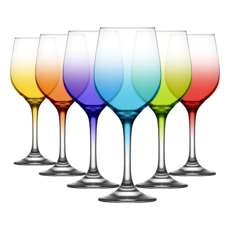 395ml Fame Full Colour Wine Glasses - By Lav