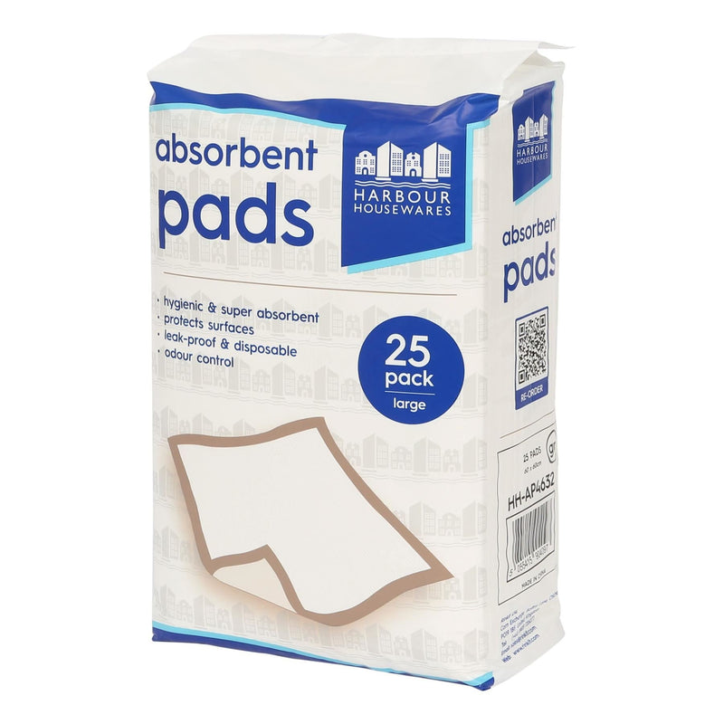 Disposable Incontinence Bed Pads - 60cm x 60cm - Pack of 75 - By Harbour Housewares