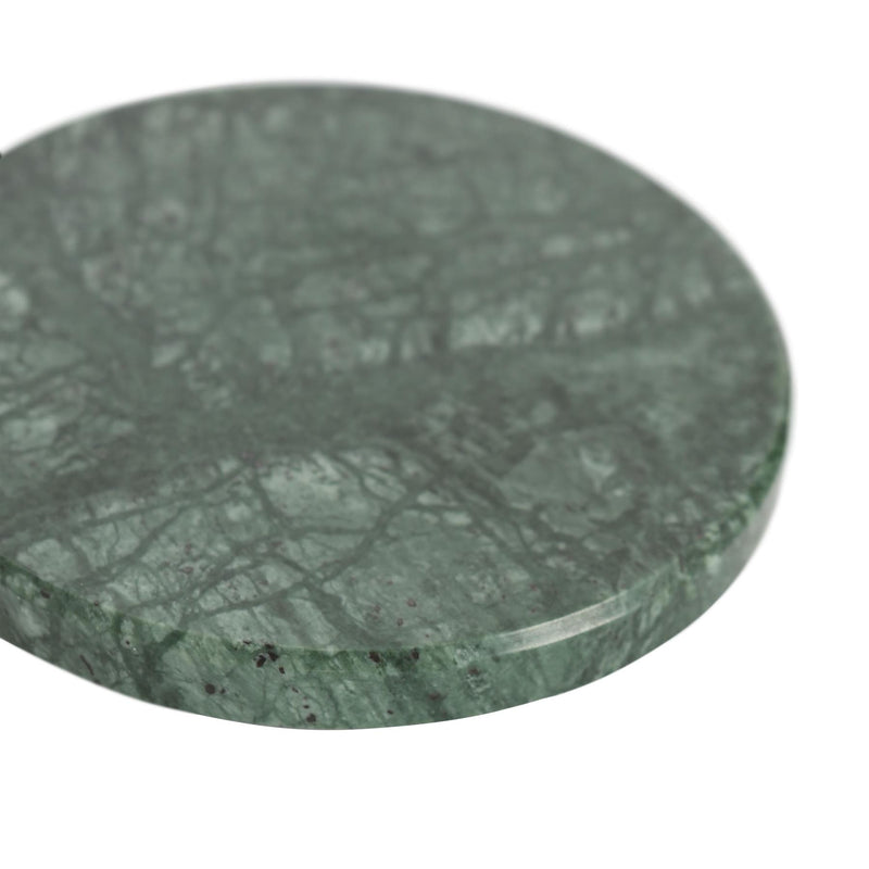 Round Marble Coasters - 10cm - Green - Pack of 6 - By Argon Tableware