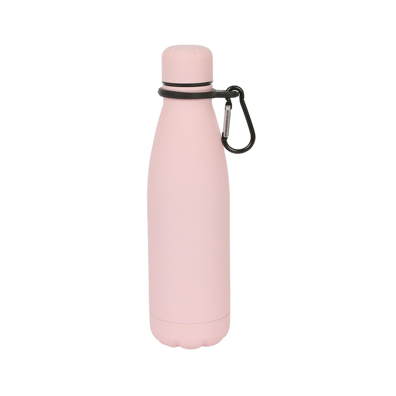 Stainless Steel Water Bottle with Carabiner Clip - 500ml