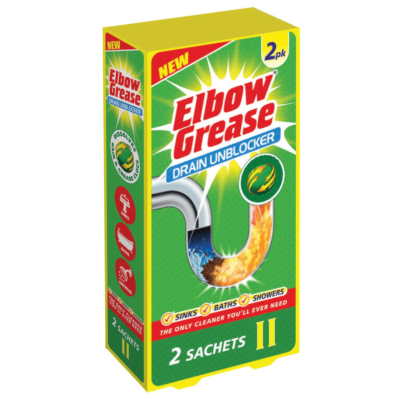 Drain Unblocker Sachets - 25g - Pack of 2 - By Elbow Grease