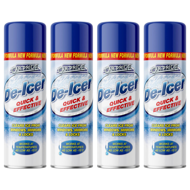 Aerosol De-Icer - 600ml - Pack of 4 - By Car Pride