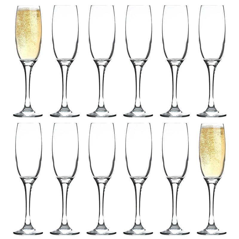 220ml Classic Champagne Flutes - Pack of 12 - By Argon Tableware