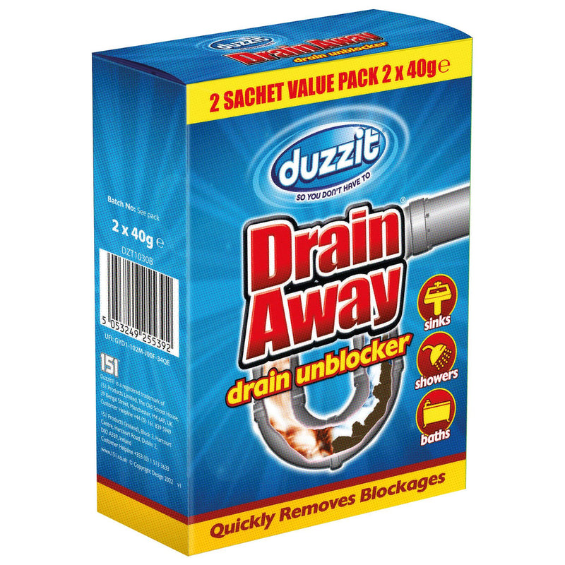 Drain Unblocker Sachets - 40g - Pack of 2 - By Duzzit