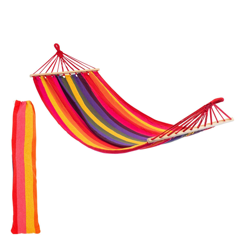 200 x 80cm Deluxe Cotton Garden Hammock - By Harbour Housewares