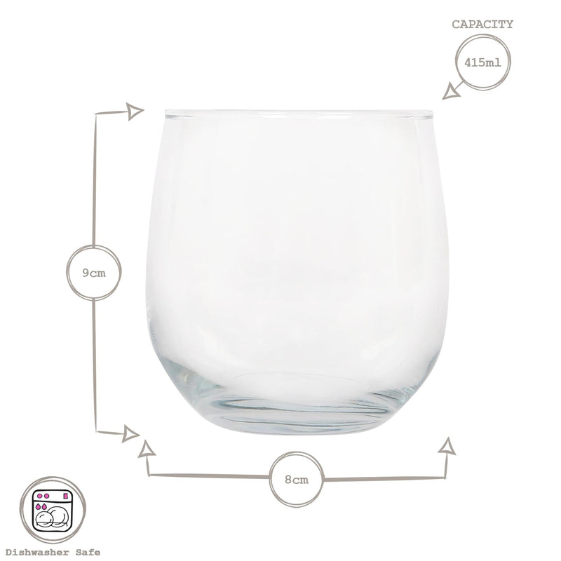 415ml Gaia Whisky Glasses - Pack of Six - By LAV