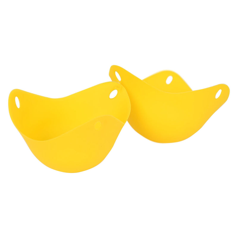 Silicone Egg Poachers - Yellow - Pack of 2 - By Ashley