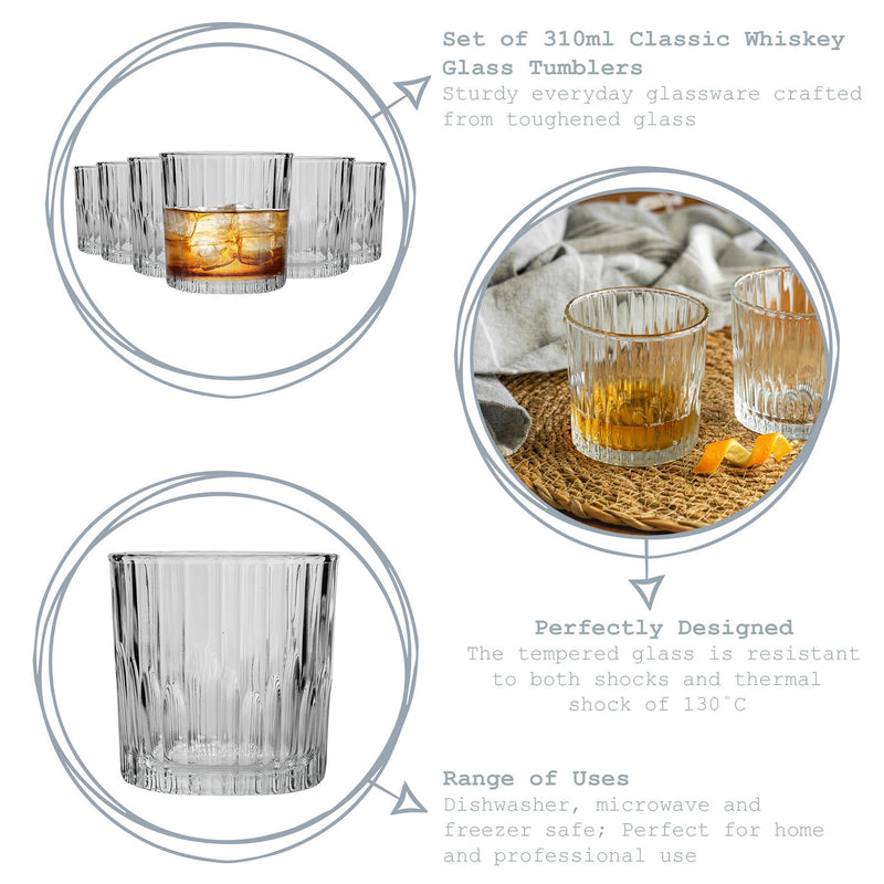 310ml Manhattan Whisky Glasses - Pack of 12 - By Duralex