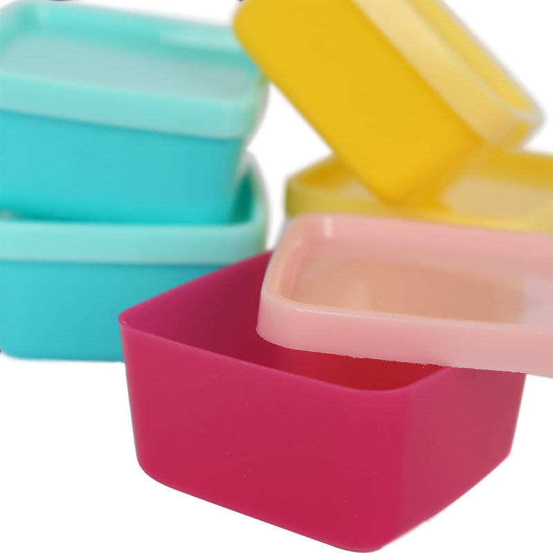 Plastic Stackable Air Tight Food Storage Containers - 90ml - Multicoloured - By Ashley