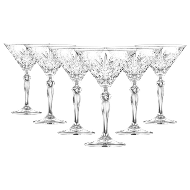 210ml Melodia Martini Glasses - By Rcr Crystal