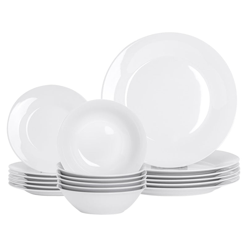 18pc White Porcelain Dinner Set - By Argon Tableware