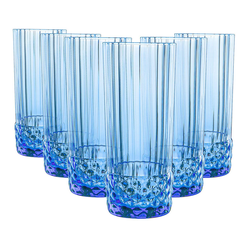 400ml America '20s Highball Glasses - By Bormioli Rocco