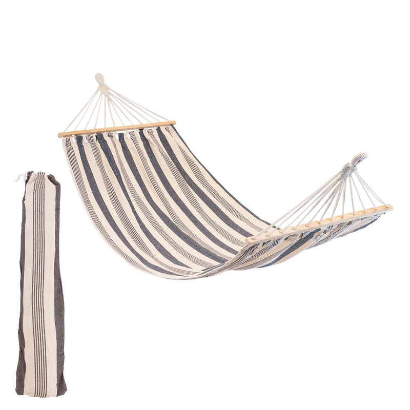 200 x 80cm Deluxe Cotton Garden Hammock - By Harbour Housewares