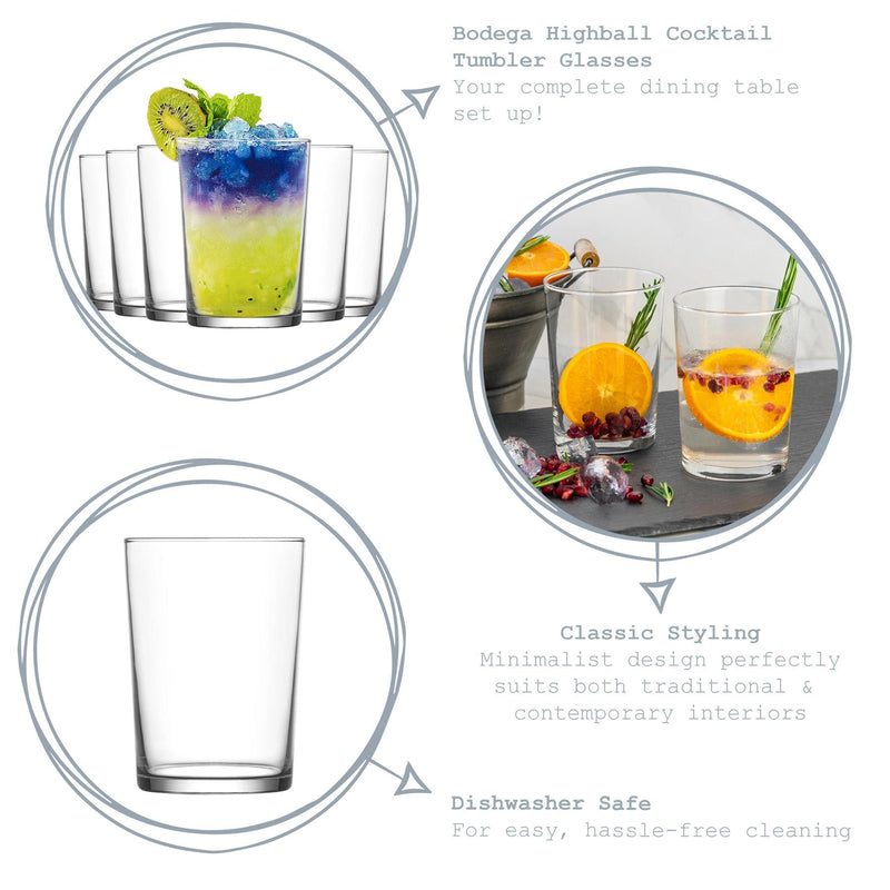 520ml Bodega Highball Glasses - By LAV