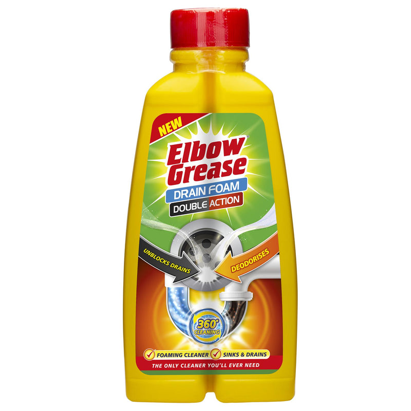 Double-Action Drain Unblocker Foam - 500ml - By Elbow Grease