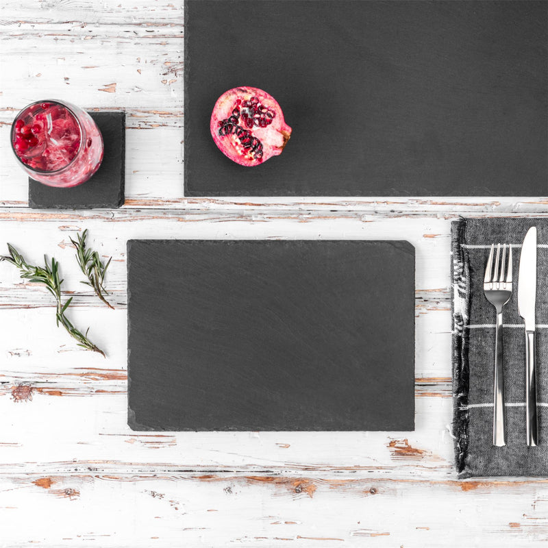 Rectangle Slate Placemats - 30cm x 20cm - Pack of 12 - By Argon Tableware