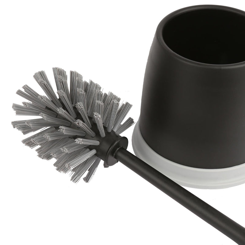 Bamboo Toilet Brush & Holder Set - Black - By Ultra Clean